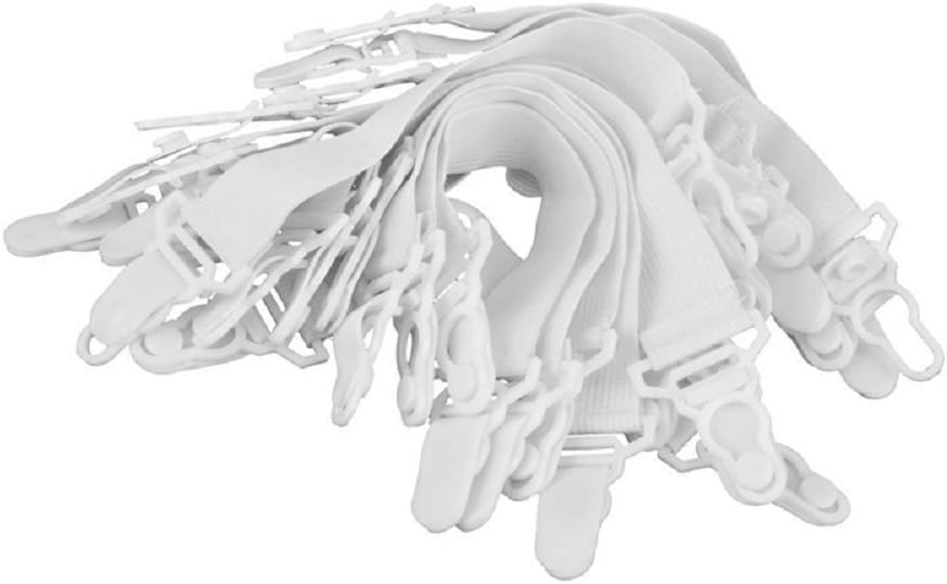 8 Pack Bed Sheet Fastener with Plastic Clasp and Elastic Band