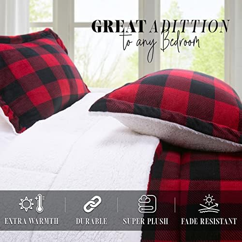 Elegant Comfort 3-Piece Buffalo Plaid Comforter Set