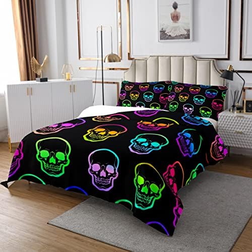 Erosebridal Death Skull Quilt Set Twin Size 1
