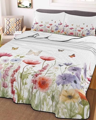 TocaHome Summer Quilt Set Twin XL 68x98 Inch 1