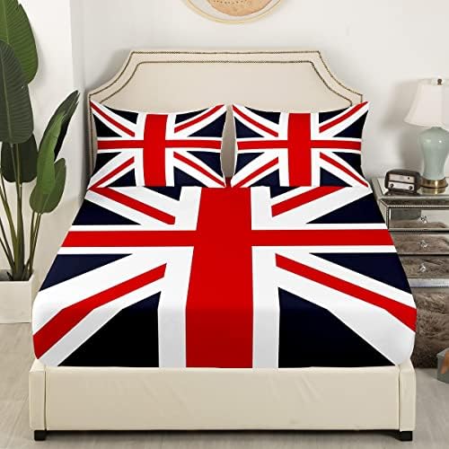 Feelyou British Flag Bed Sheet Set Twin Size