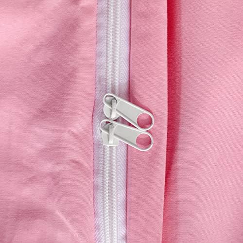 NTBAY Twin Duvet Cover Set with Pillow Sham Pink