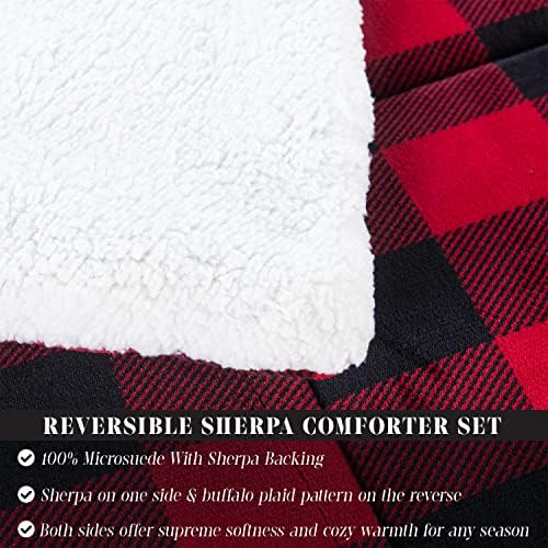 Elegant Comfort 3-Piece Buffalo Plaid Comforter Set
