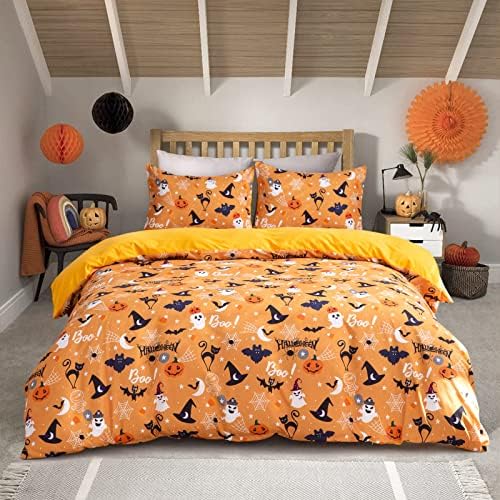 Luxudecor Halloween Duvet Cover Set Queen Size 1