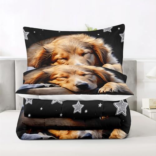 Raphus Cucullatus Dog Print Comforter Set Twin