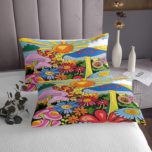 Erosebridal Kawaii Mushroom Quilt Set