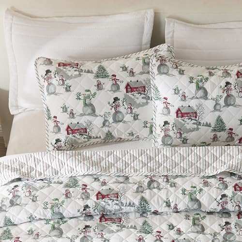 Great Bay Home King Christmas Quilt Set with Shams