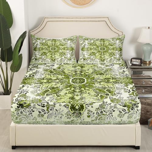 Erosebridal Ethnic Floral Twin Bed Sheet Set