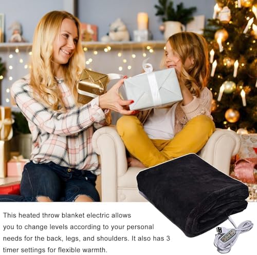 CENRF Heated Throw Blanket with 3 Temperature Settings