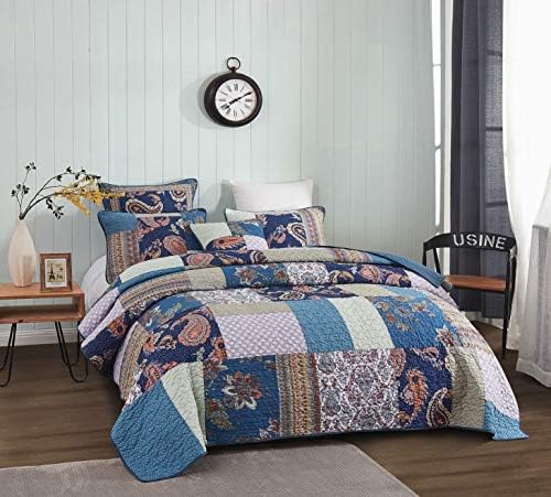 Tache Home Fashion Cotton Patchwork Quilt Set Queen