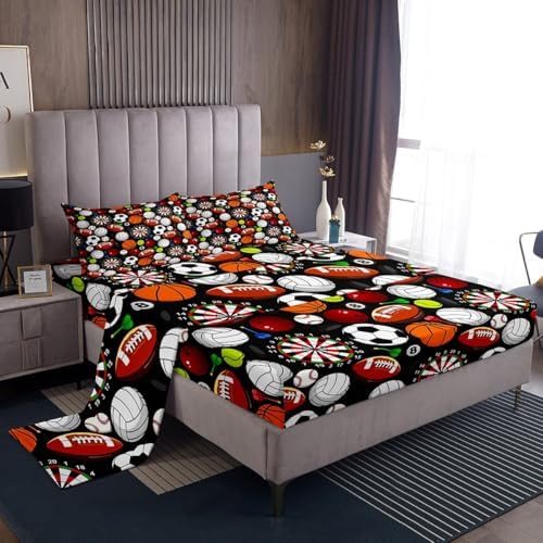 Erosebridal Sport Sheets Set for Kids Boys Teens