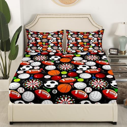 Erosebridal Sport Sheets Set for Kids Boys Teens