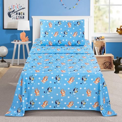 Bluey Bedding Set Twin - Includes Bedspread Sheets Pillowcase Stickers Decor