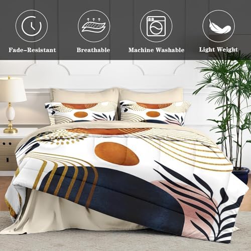WeCozy 7 Pcs Queen Comforter Set with 2 Pillowcases and 2 Shams