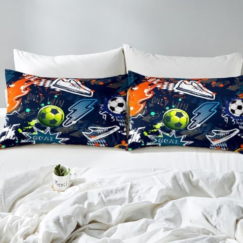 Erosebridal Boys Football Bed Sheet Set Twin Size