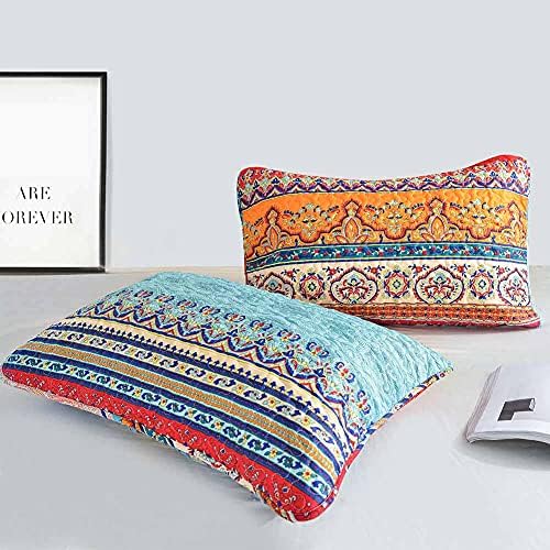 Nanko Boho Quilt Set Queen Full 3 Pcs Striped Bedding