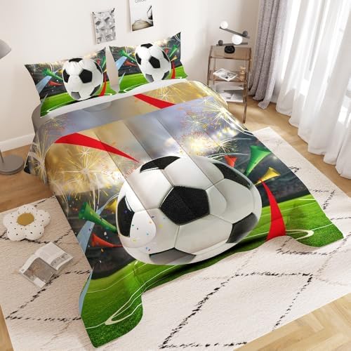 Namoxpa Football Comforter Set for Boys Queen Size