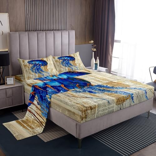 Manfei Jellyfish Bed Sheet Set Twin Size