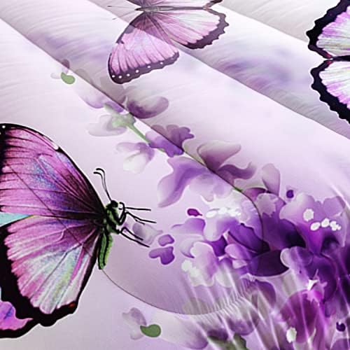 Lavender Butterfly Comforter Set for Kids and Adults 1