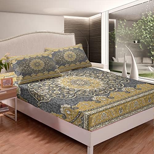 Erosebridal Bohemian Floral Twin Sheet Set
