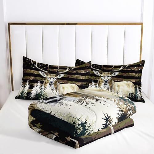 Ntlfup Deer Camo Comforter Set for Kids Teens 1