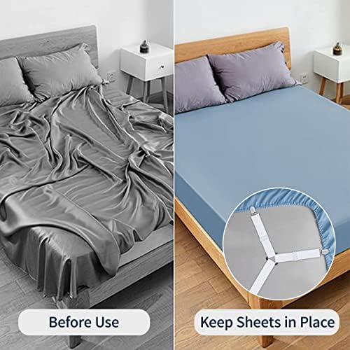 Sopito Adjustable Sheet Straps 295 in to 827 in 2pcsWhite