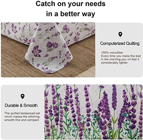 ARL HOME Queen Size Floral Quilt Set Reversible