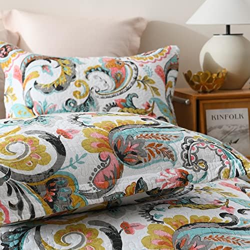 VISIMISI Cotton Reversible Quilt Set King Size