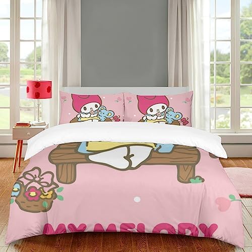 DIEZ Cute Bunny Comforter Set for Kids Queen Size