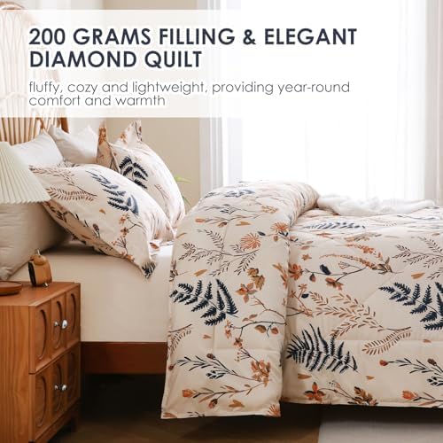 JSD Soft Floral Comforter Set King Size 3 Piece