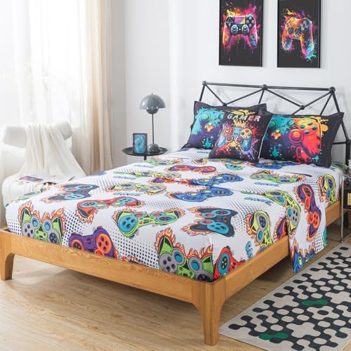 ADASMILE A S Gaming Comforter Set for Kids 6 Piece