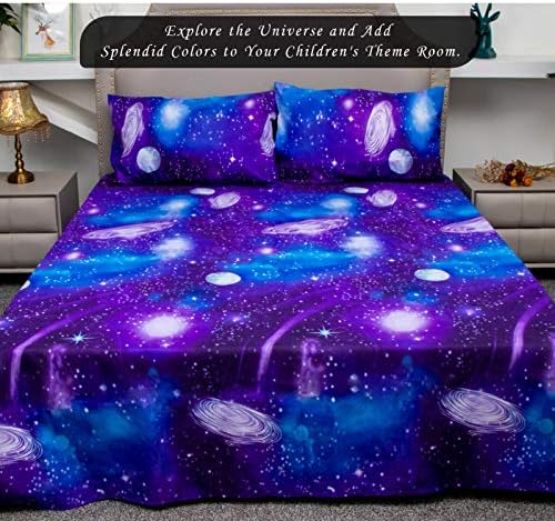 Galaxy Outer Space Sheet Set 3 pcs Purple Twin