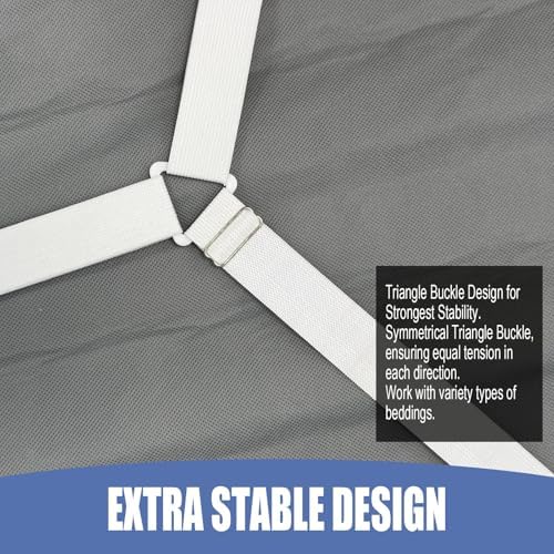 Tuyeabc Bed Sheet Straps PLUS for Twin Queen King Mattress 1