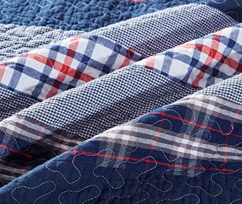 Chezmoi Collection Reversible Quilt Set Twin 3-Piece