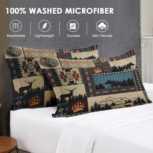 WeCozy Twin Comforter Set with Pillowcase Black White Abstract Animal Print