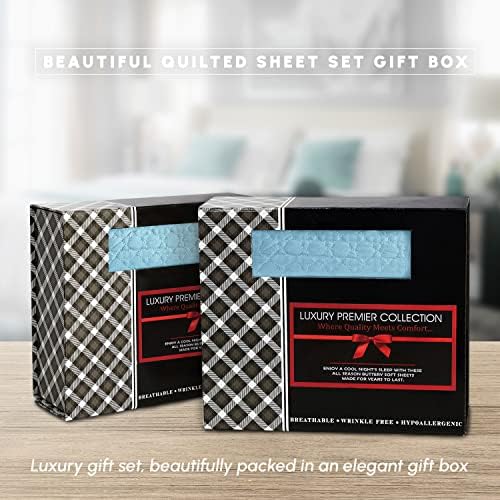 Elegant Comfort 4-Piece Quilted Bed Sheet Set