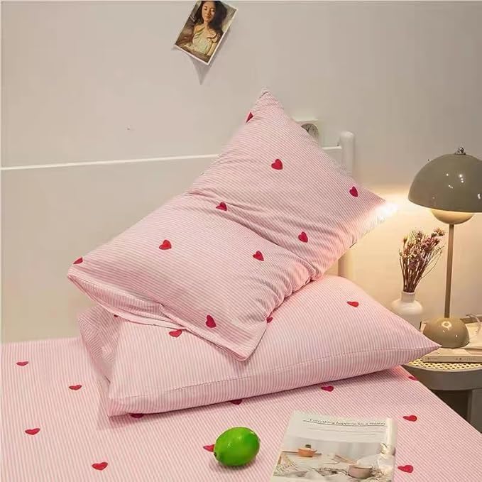 Striped Duvet Cover Set King Size 3 Pieces Kids Girls
