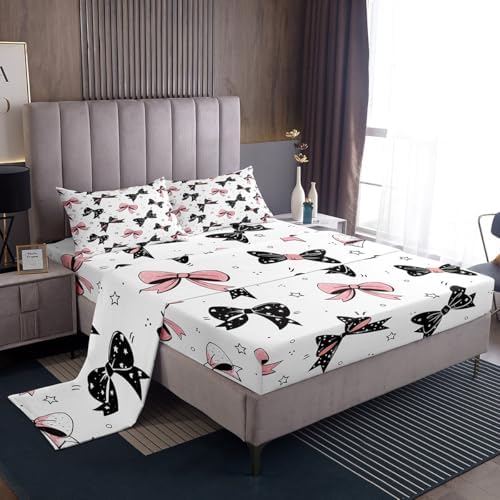 Feelyou Bowknot Bed Sheet Set for Girls 1