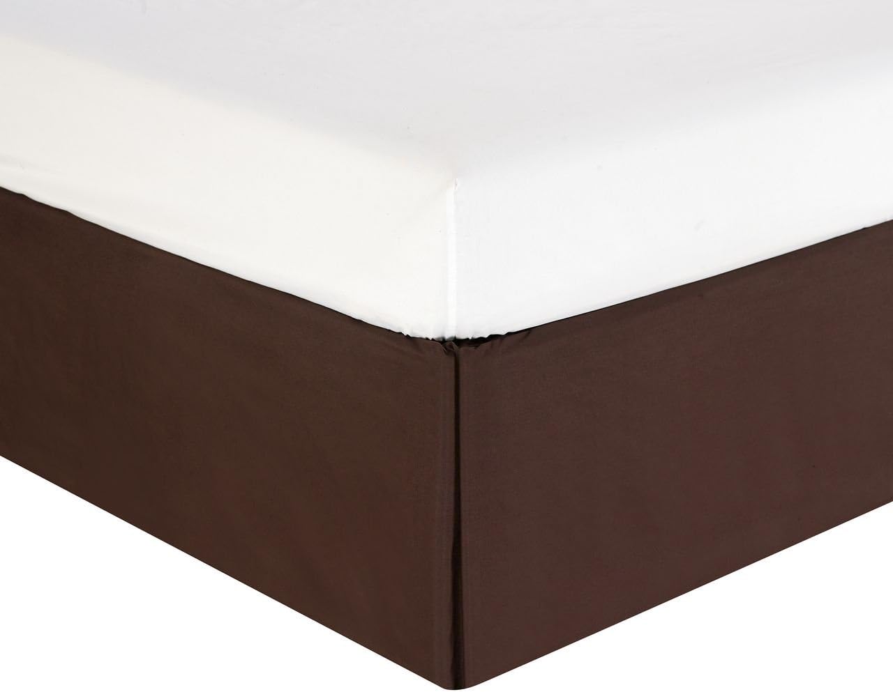 KingLinen Cal King Coffee Drop Pleated Bed Skirt