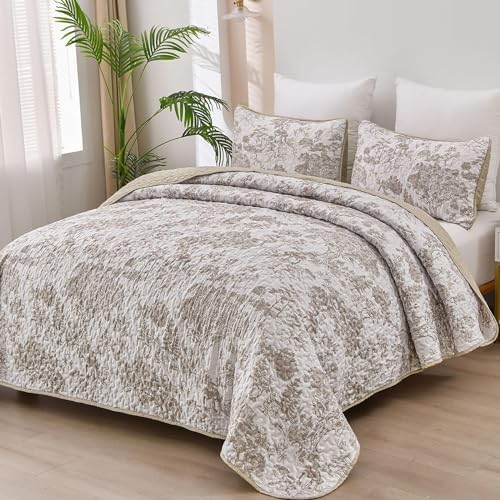 WONGS BEDDING Botanical Quilt Set California King