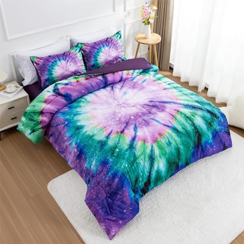 A Nice Night Galaxy Tie Dye Comforter Set for Twin
