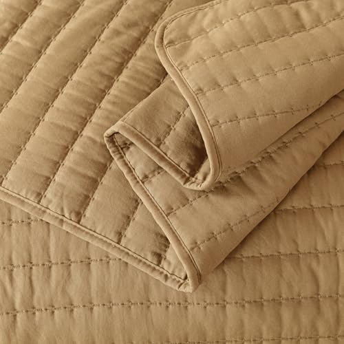 ROARINGWILD Pumpkin Yellow Twin Quilt Set with Pillow Sham 1