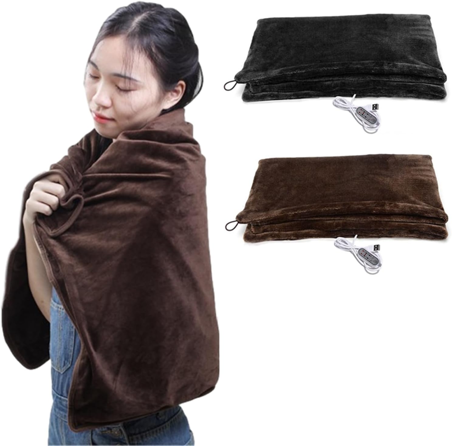 USB Heated Blanket with 3 Heat Levels for Winter Comfort