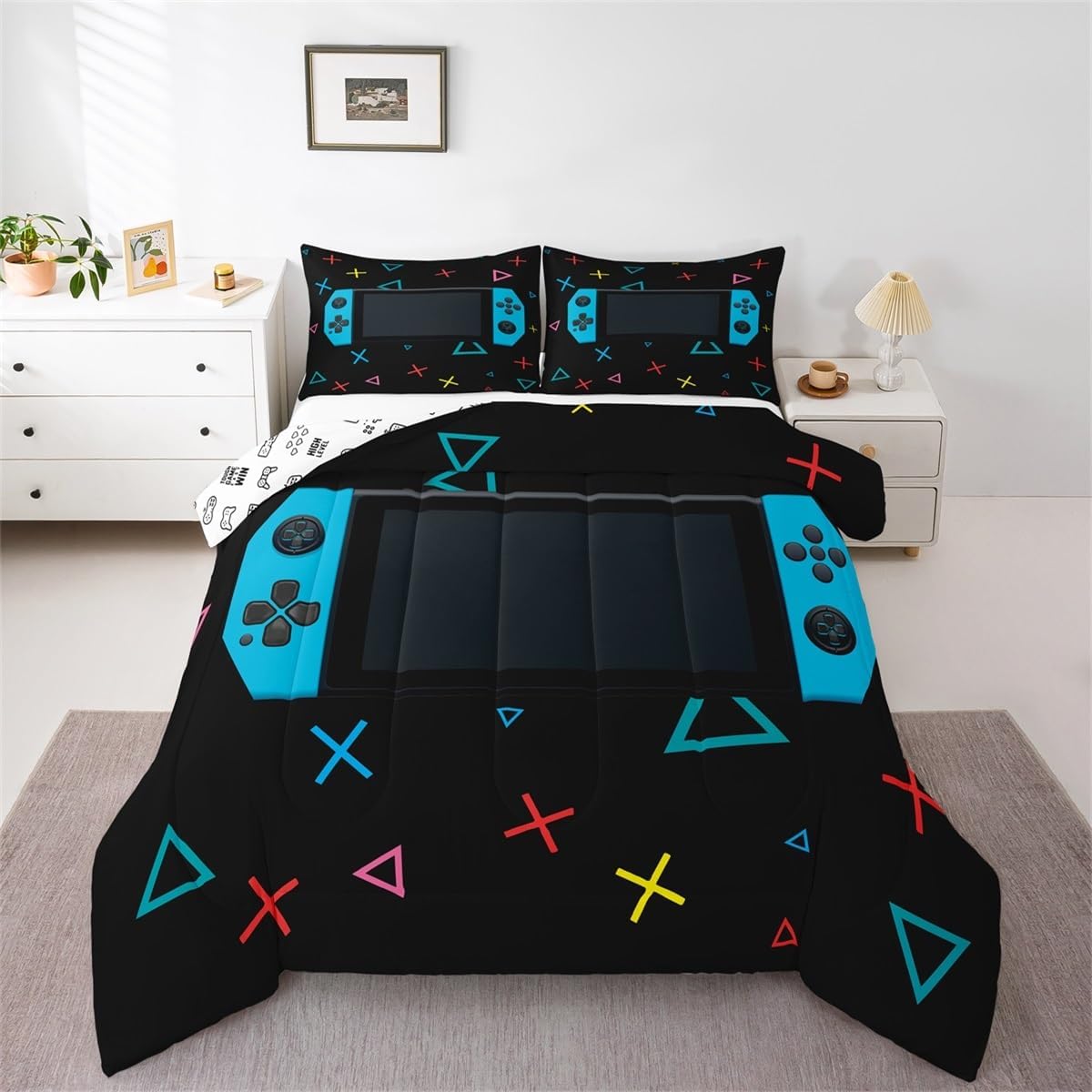 Feelyou Gamer Comforter Set for Boys Twin Size