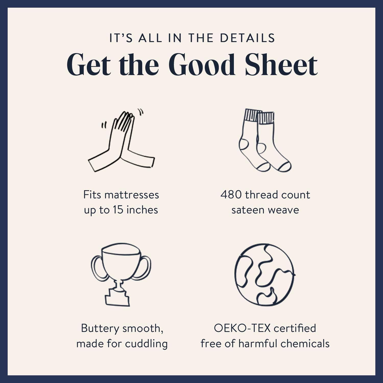 Brooklinen Luxury Sateen Sheet Set 7 Piece King Size White