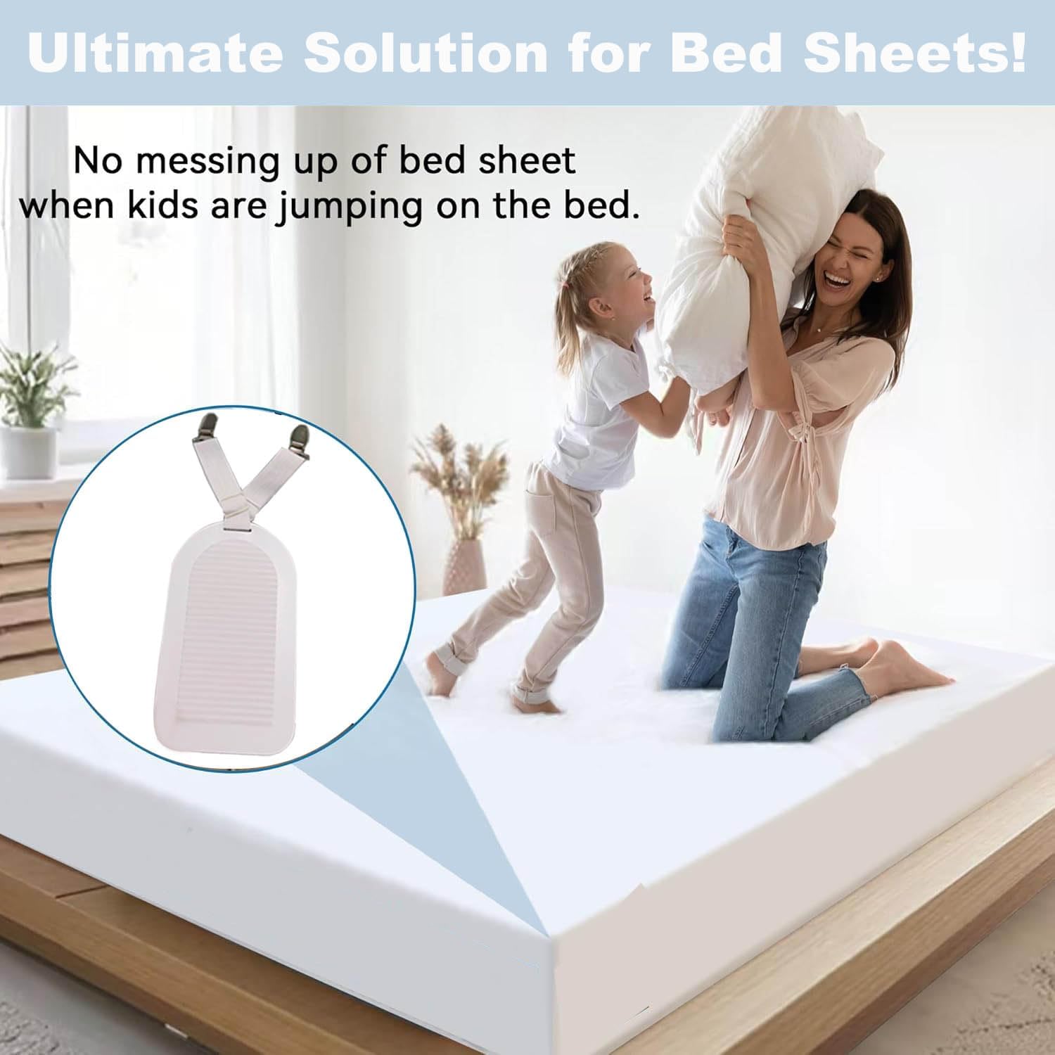OUPUSES Bed Sheet Holders Straps 4pcs Adjustable