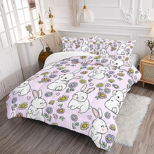 AILONEN Rabbit Comforter Set Twin Size