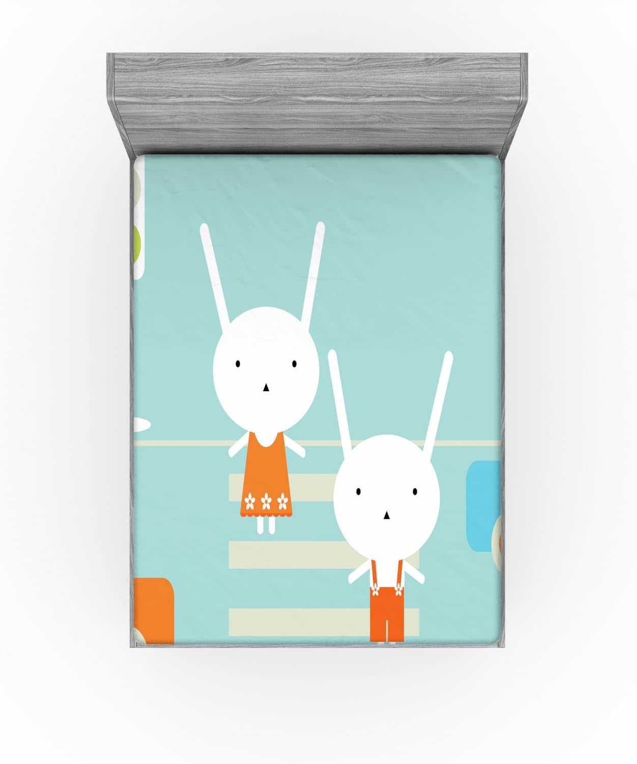 Ambesonne Bunny Fitted Sheet Traffic Rules