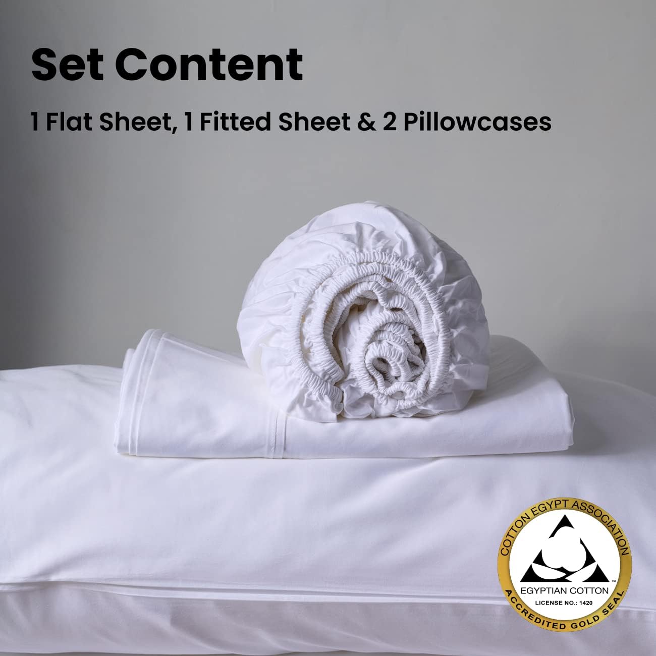 Weddingly CEA Certified Giza Egyptian Cotton Sheet Set