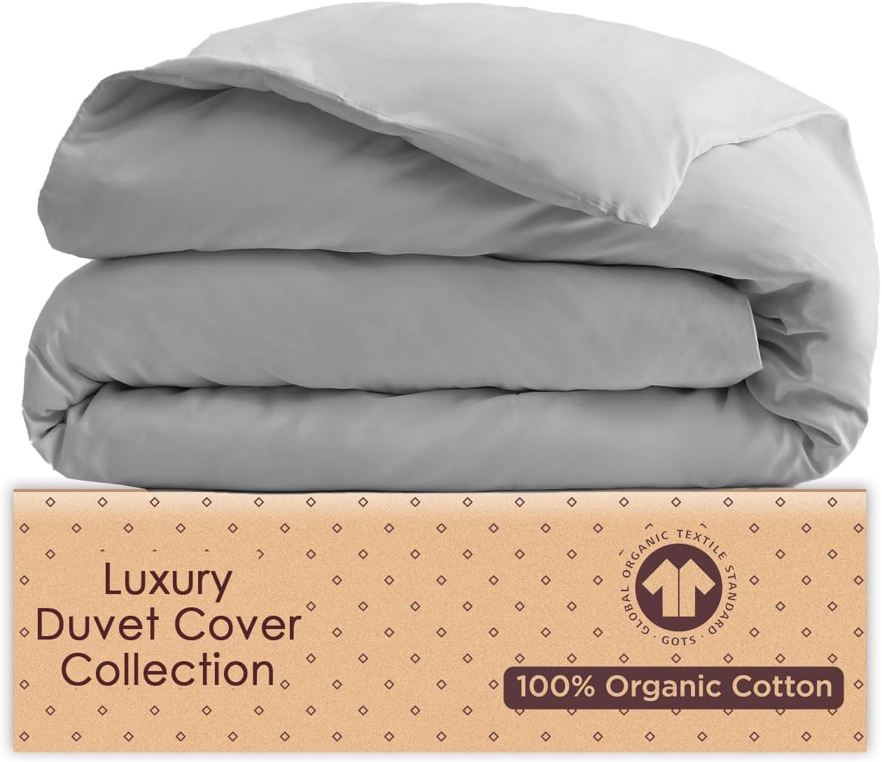 Tissaj Organic Cotton Duvet Cover Twin XL - Cloud Grey